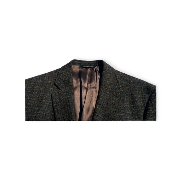 🇨🇦 Savile Row Gold Wool Sport Coat (Charcoal/Blue) - Picture 5 of 15